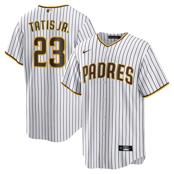 Fernando Tatís Jr. San Diego Padres Nike Home Authentic MLB Jersey - White/Brown - Picture 10 of 10